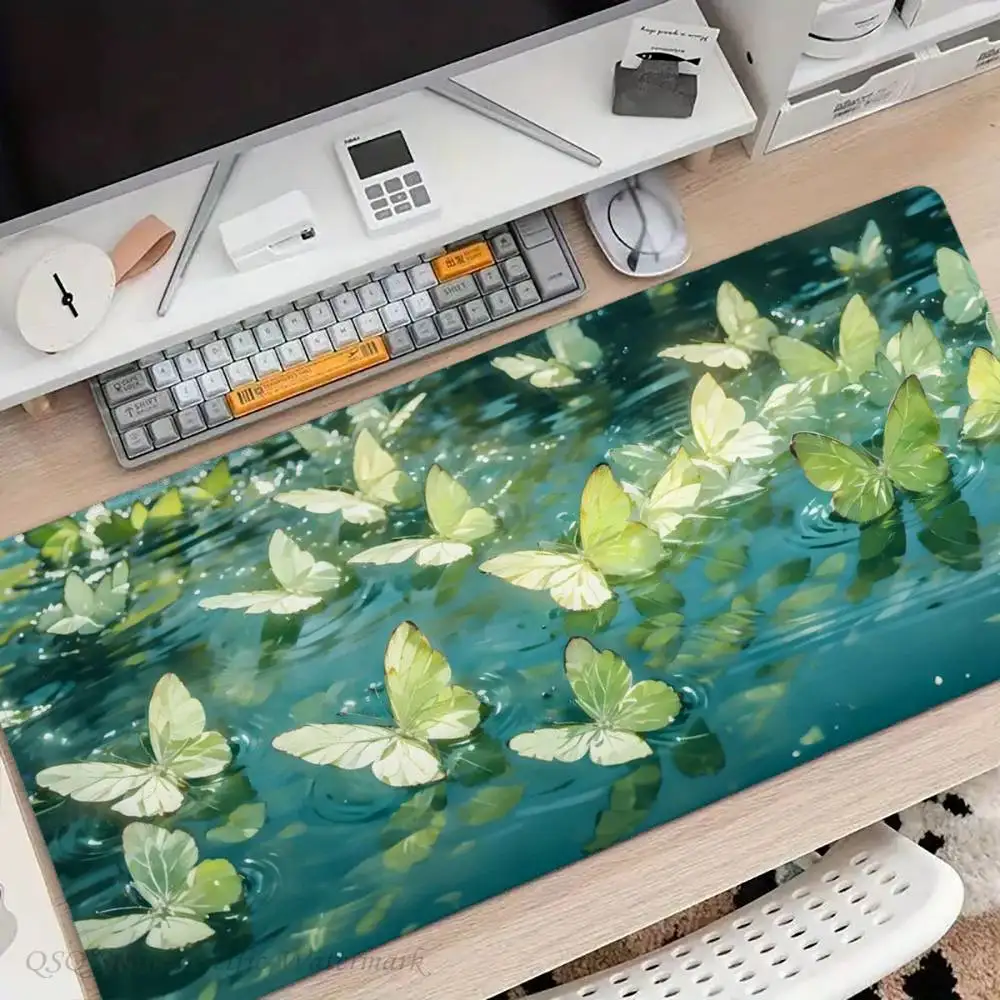 Butterfly Mousepad Non-slip Suitable For Office Computers Laptops E-sports Game Desk Mats XXL Keyboard
