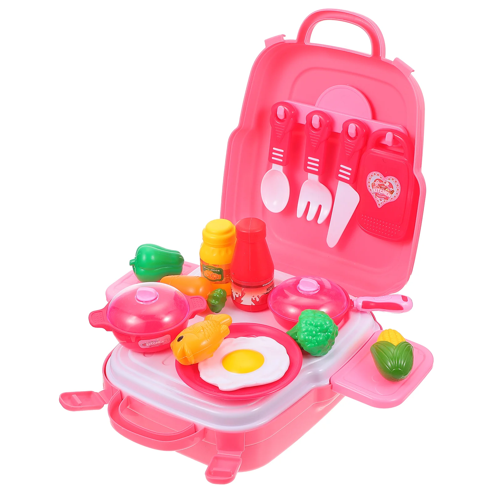 Kitchen Tool Backpack Toy Pretend Toys Playhouse Prop Simulation Kitchenware Kids Cognitive Plastic Children Educational