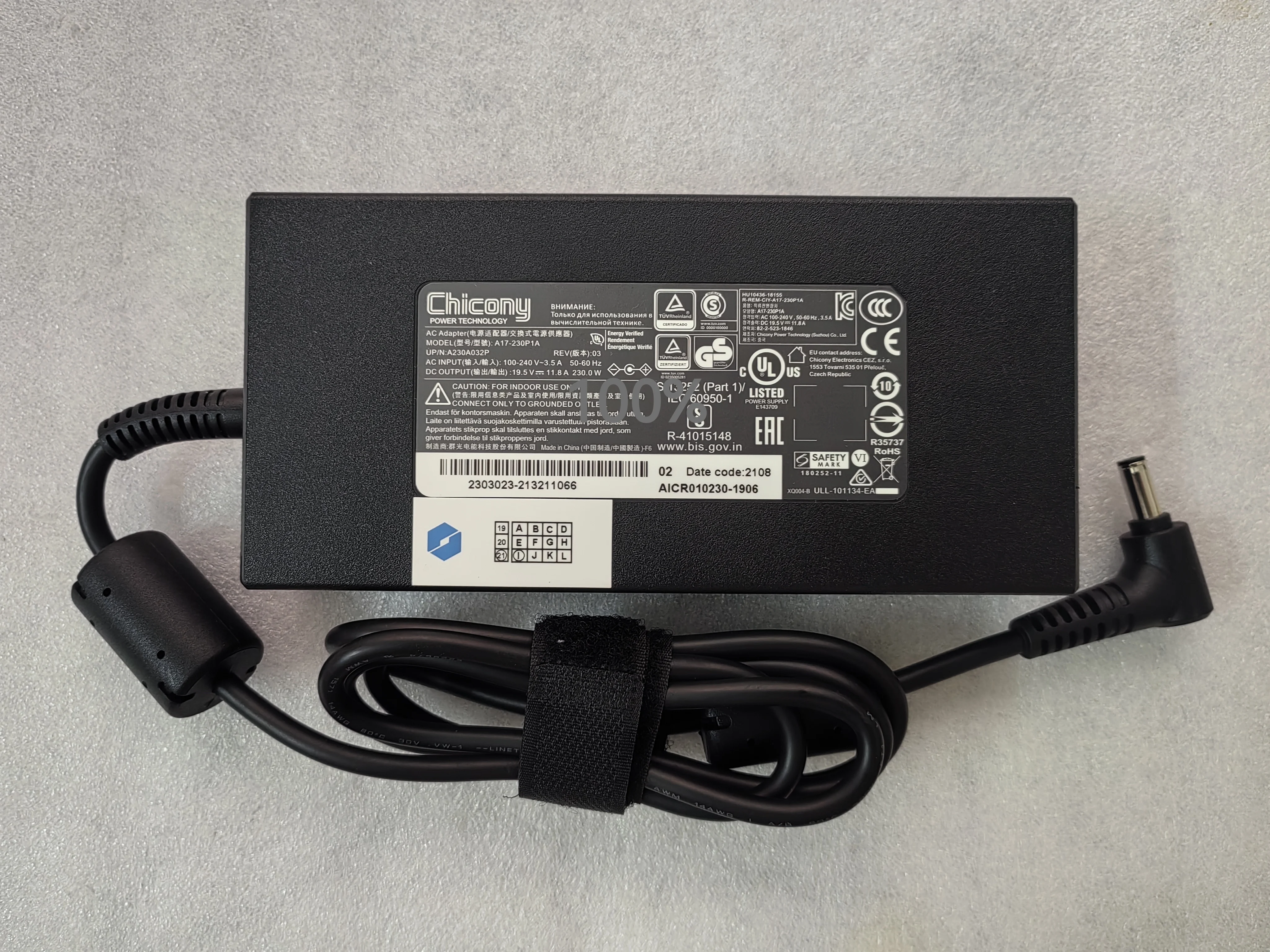 Nuevo OEM 19,5 V 11.8A A17-230P1A 5,5mm 230W adaptador de CA para XPG Xenia 15 15G, Xenia 15 KC, XPG ADATA XENIA1660 XENIA2070 portátil