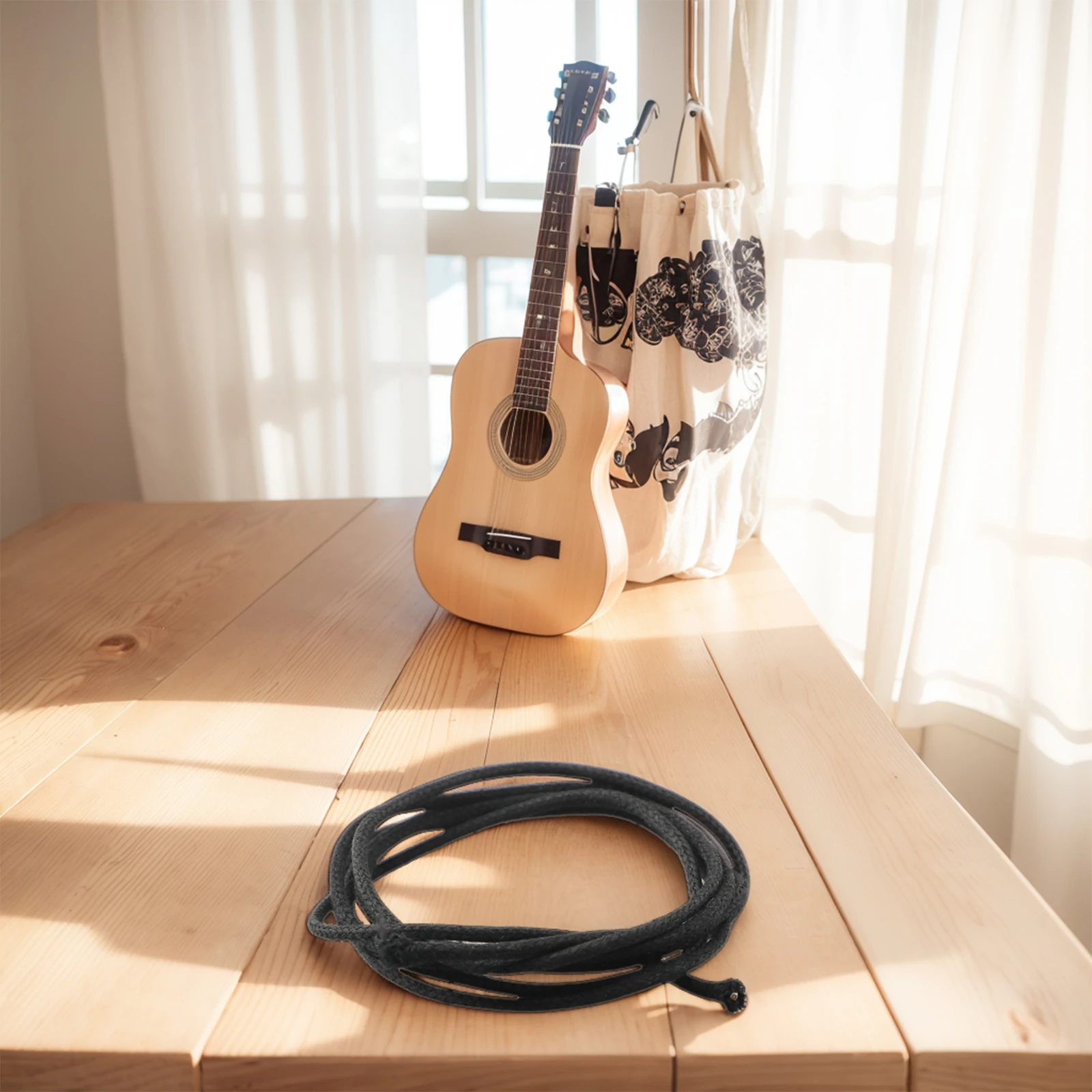 Guitar Parts Cable 1M Pre-tinned Guitar Cable Reliable Connection Waxed Cotton Outer Braid Guitar Customization