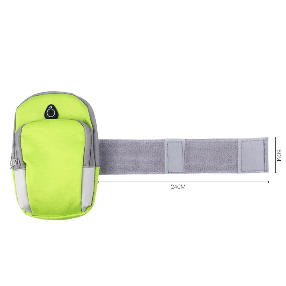 

1Pcs Waterproof Sports Armband Running Package Bag Reflective Stripes Anti-Slip Flexible Phone Holder Keys Holder Large Size