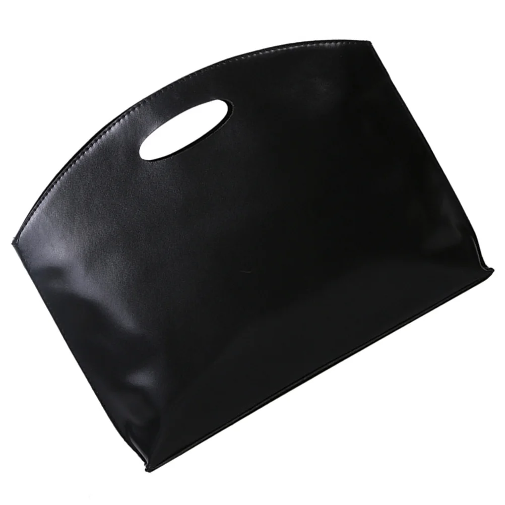 1 قطعة حقيبة بو الأعمال البسيطة حمل سعة كبيرة تخزين الكمبيوتر المحمول المحمولة محفظة حقيبة بولي يوريثان