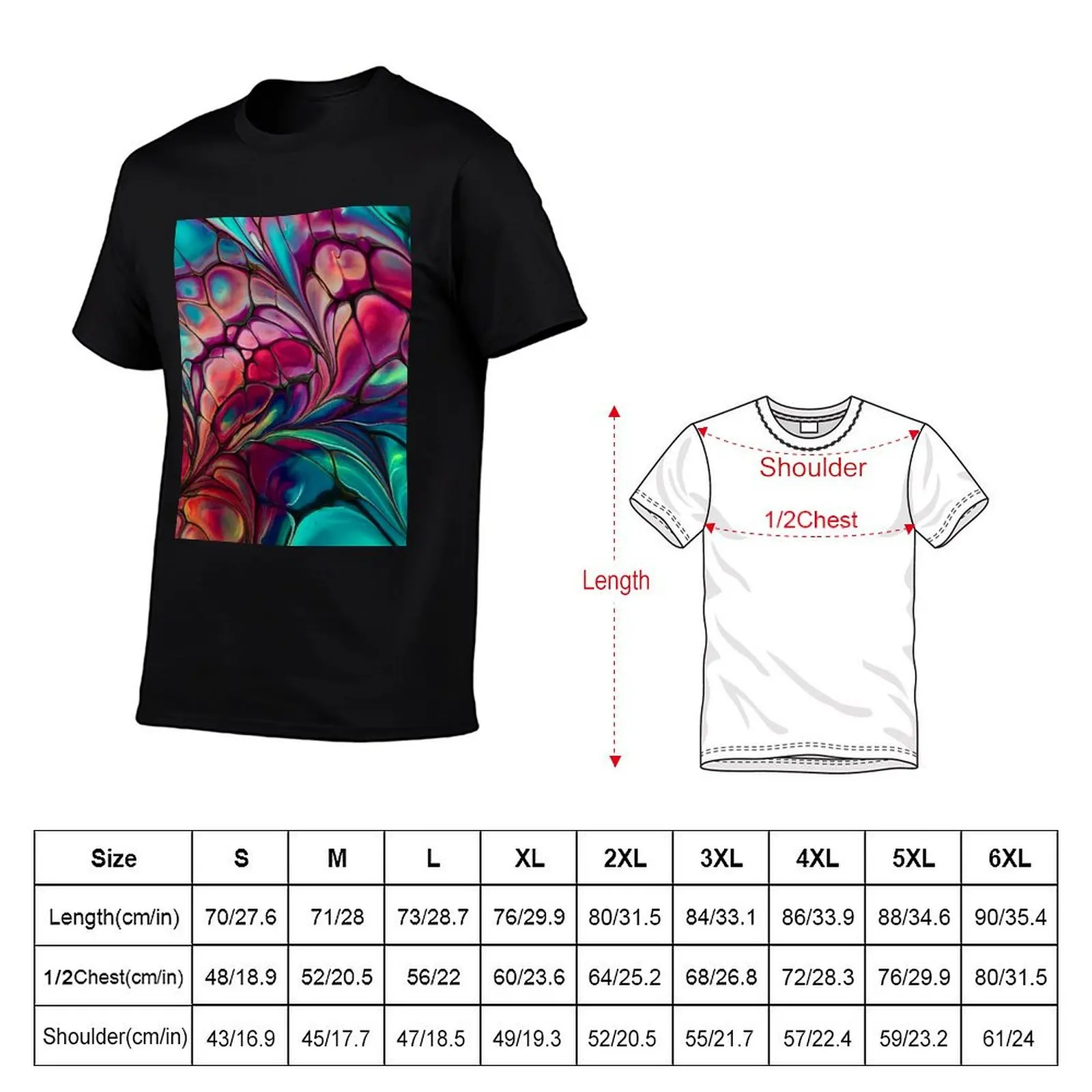 Magenta Magic T-Shirt for a boy anime clothes Blouse aesthetic clothes Men's cotton t-shirt