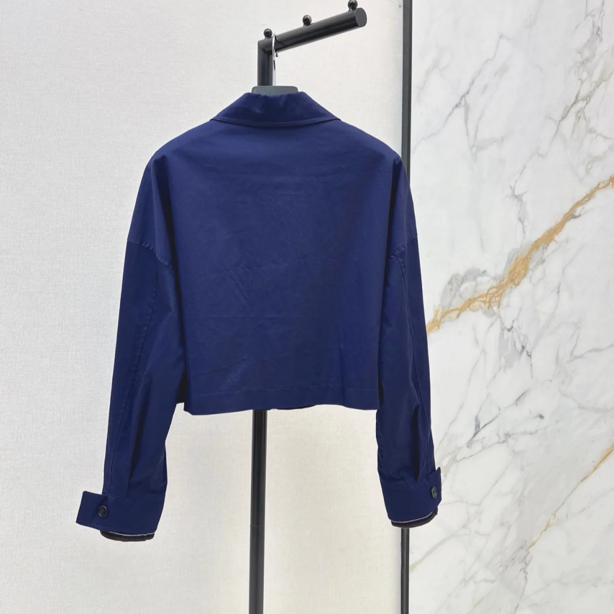 2026 High quality navy blue short workwear jacket for women--hb810