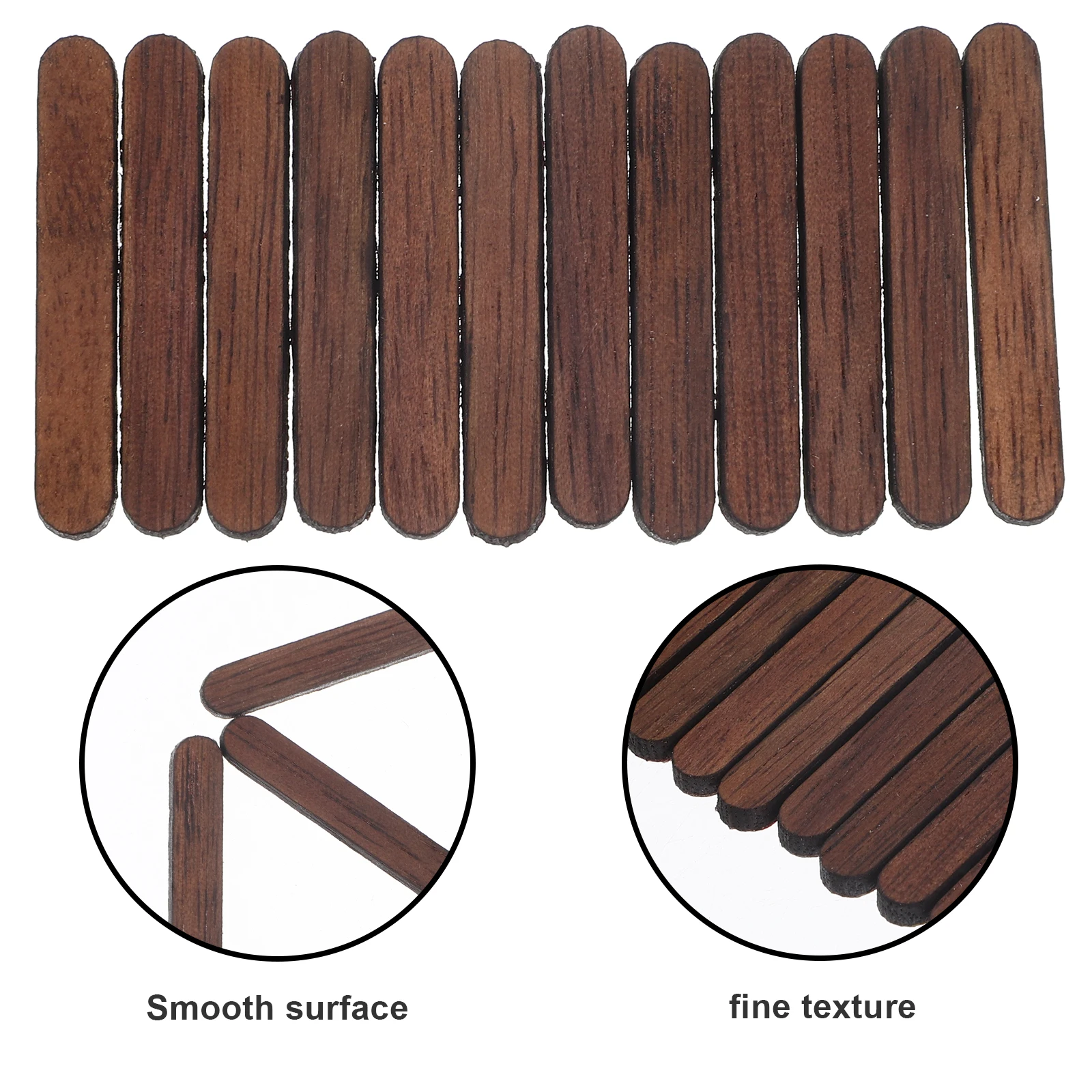 

12 Pcs Simple Wall Clock Pointer Hour Marker Wooden Vertical Bar Markers for Clocks Crafts Home Decor Quiet Accessories