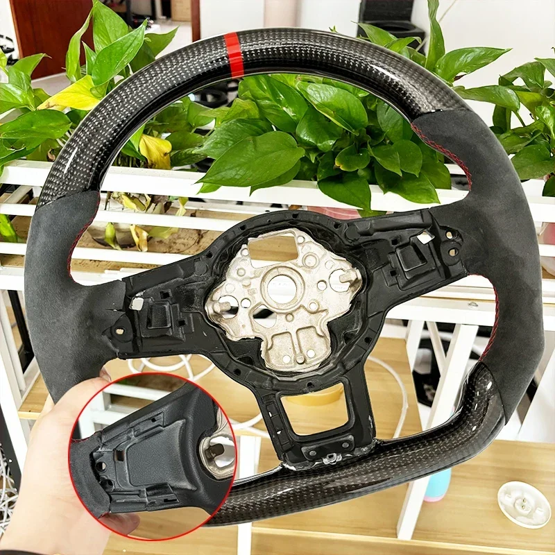 Koolstofvezel Stuurwiel Leer Voor Volkswagen Golf 7 7.5 GTI GTD GTE R 2013-2020 Polo GTI Tiguan passat DSG