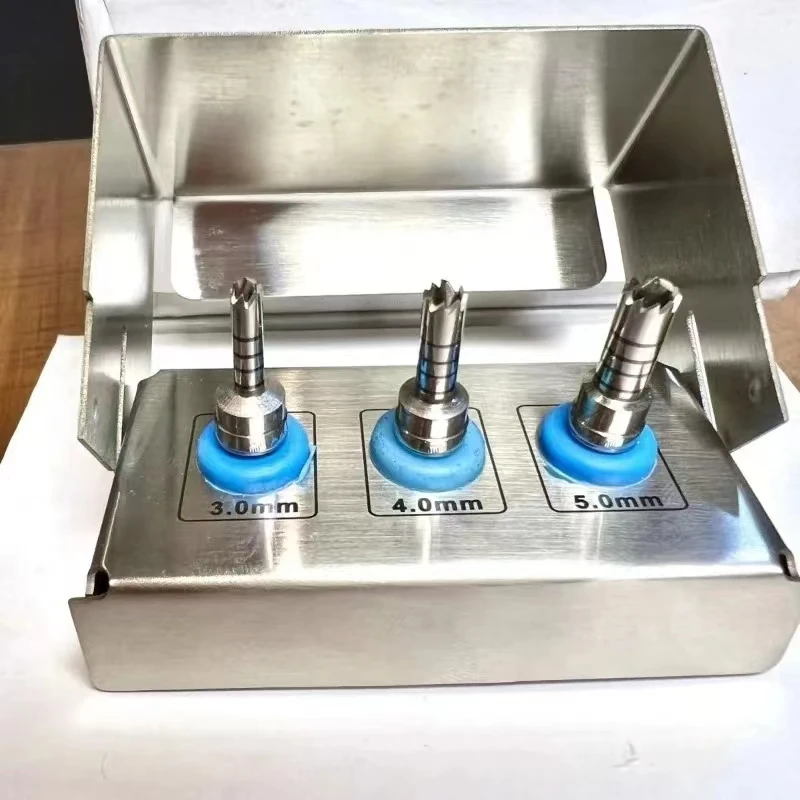 Dental Implant Drill Set Dental Bone Collector Kit Stainless Steel Bone Expander Kit Implant Surgical Burs Cutting Trephine Burs