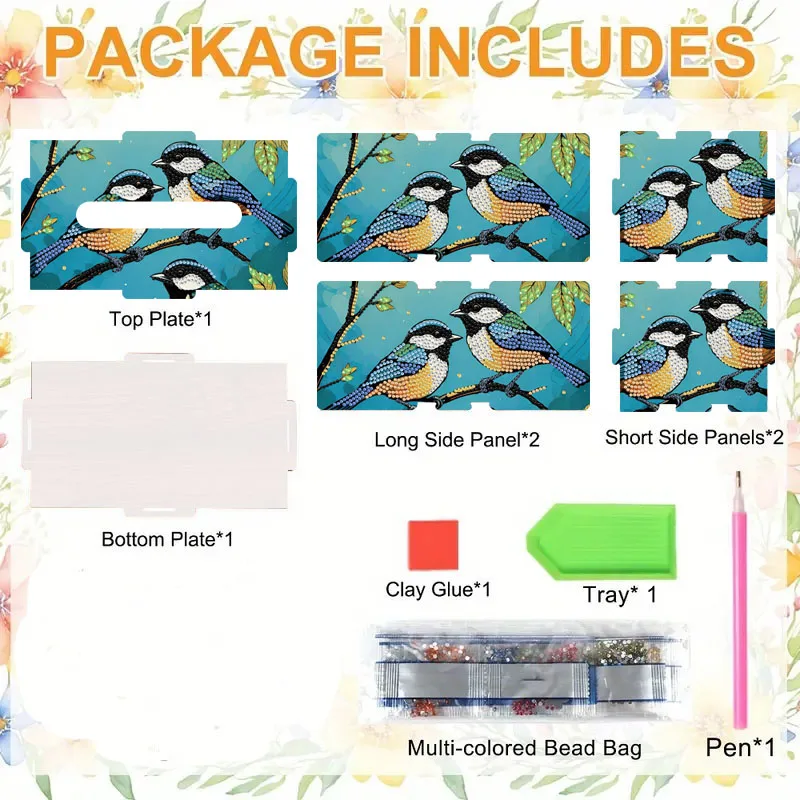 1 مجموعة مناديل رسم ماسية خشبية مصنوعة يدويًا، مجموعة حرفية لتزيين المنزل والمكتب بنمط حيوانات #5