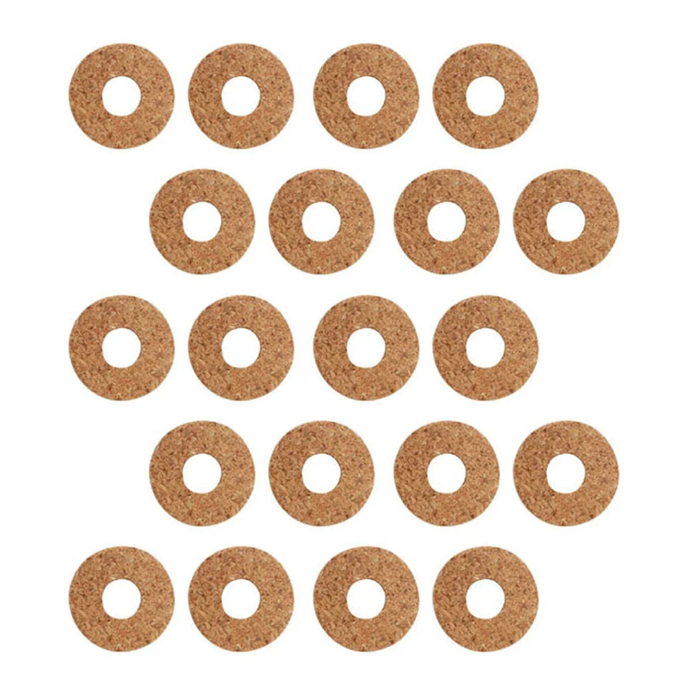 20 قطعة منصات قبضة اختيار الجيتار خفيفة الوزن الفلين الطبيعي المضادة للانزلاق سطح يعزز الدقة اللعب مريحة تخزين حمل