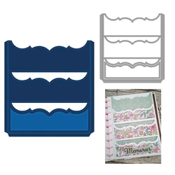 2025 New 3D Large Album Triple Pocket Cutting Dies Scrapbooking Accessories Paper Making Supplies Frame Card Craft