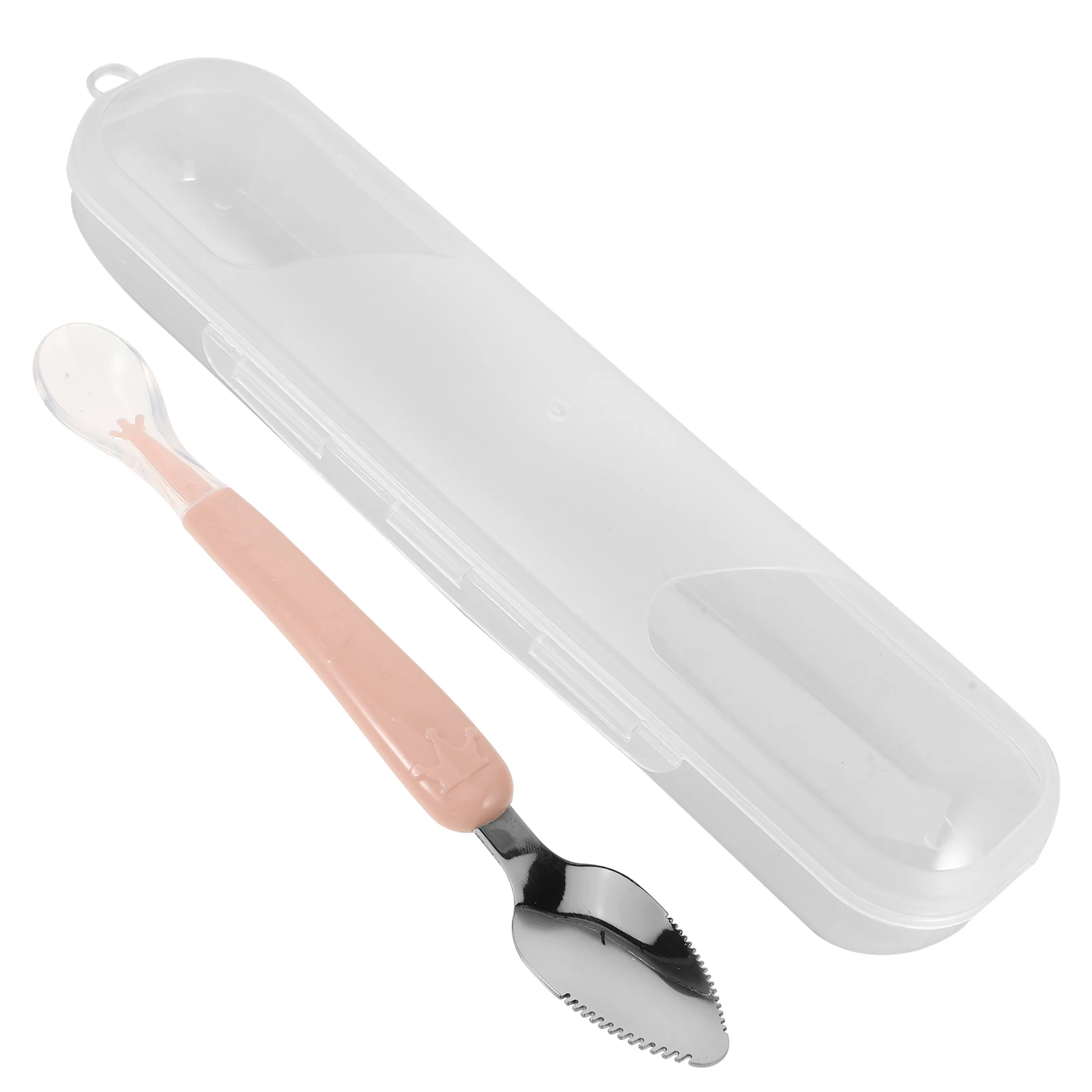 ملعقة كشط أغذية الأطفال من السيليكون أداة تغذية الطين والفاكهة ملعقة مسننة لتقديم الحلوى للرضع #5