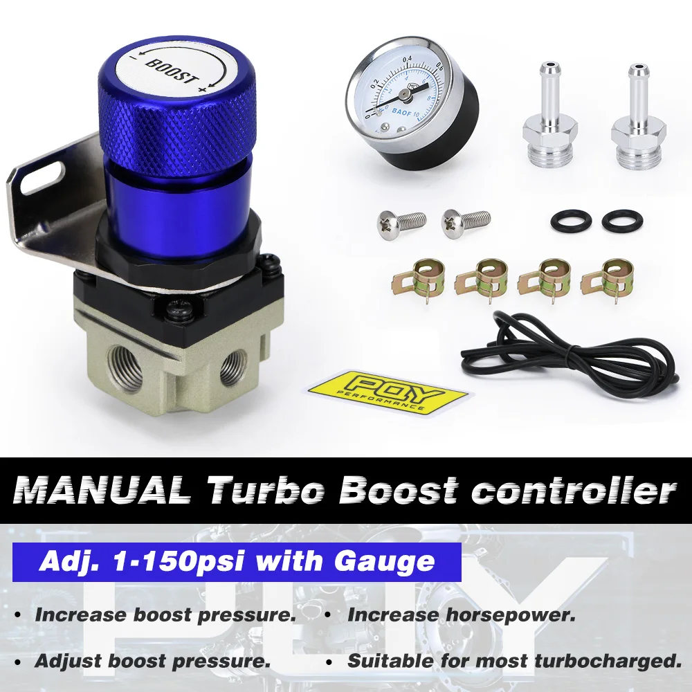 Free Shipping - T2 Universal Adjustable Manual Gauge Turbo Boost Controller 1-150 PSI JDM For SR20DET SR  With PQY Sticker