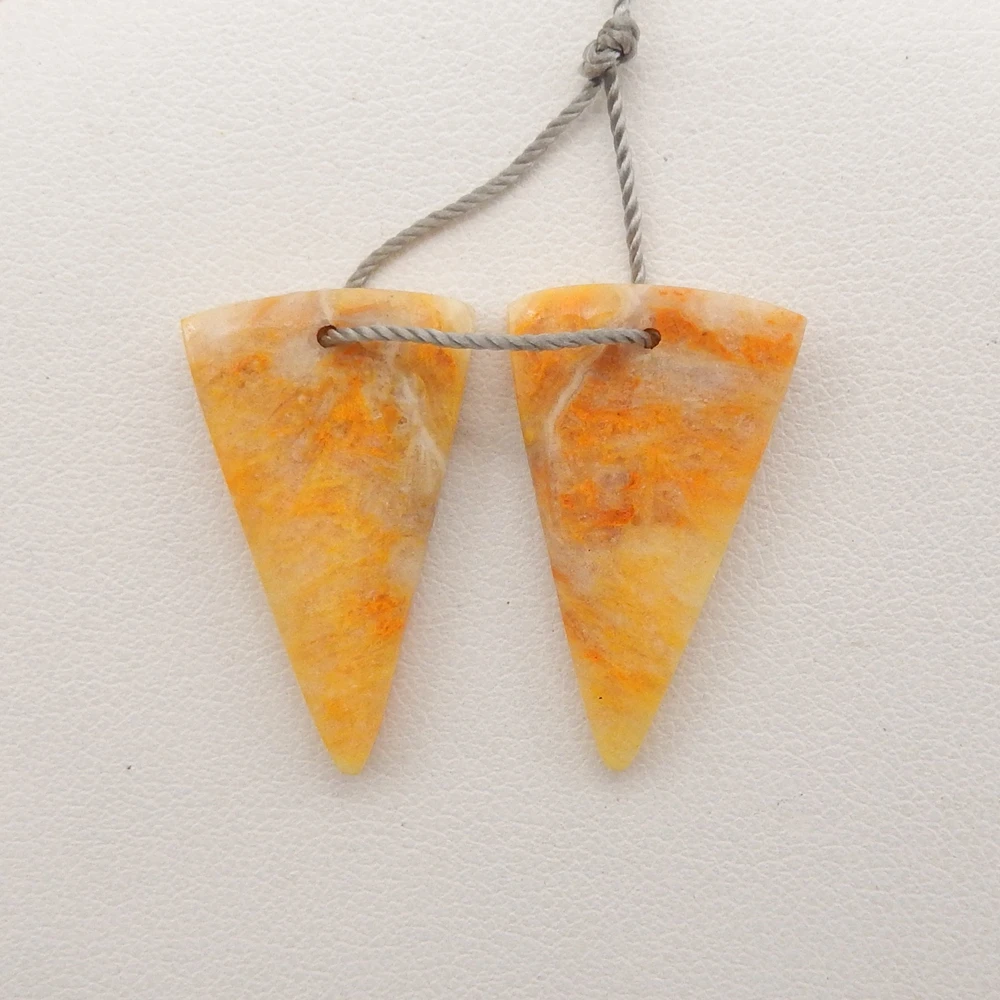 Natural Bumble Bee Stone Triangle Earrings For Womens, Gemstone Earrings Set Wholesale For Jewelry DIY Making