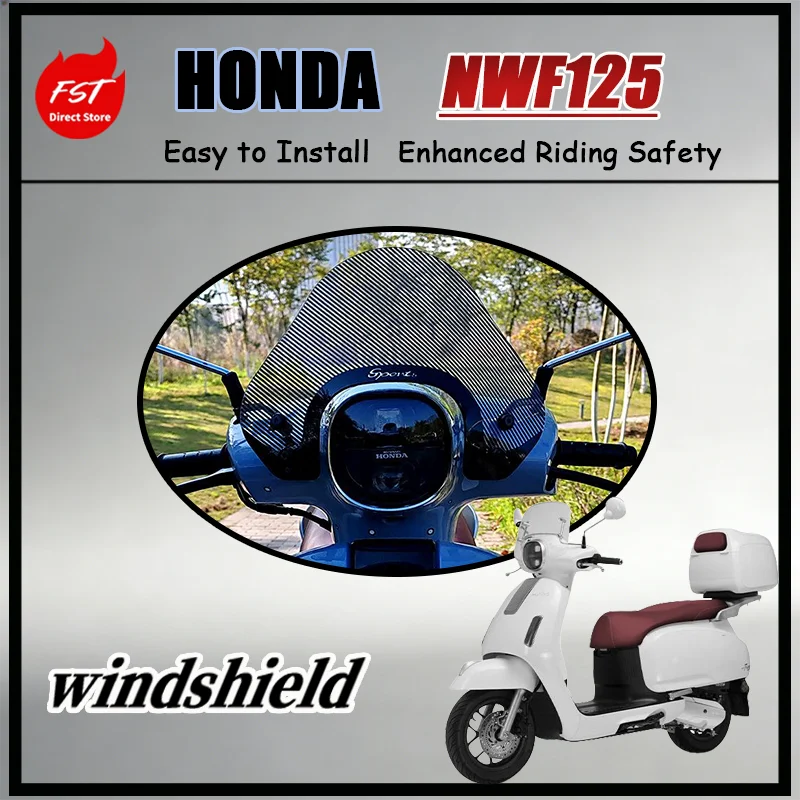 

Ветровое стекло в ретро-стиле для Wuyang Honda NWF125: винтажный дизайн, аксессуар для мотоцикла, улучшающий комфорт езды