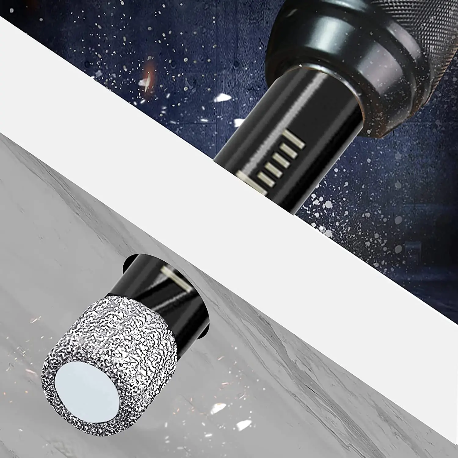 

5 шт. набор сухих алмазных сверл 6 мм с круглым хвостовиком, паяные отверстия, пила для гранита, мраморной плитки, твердые материалы-TFBC