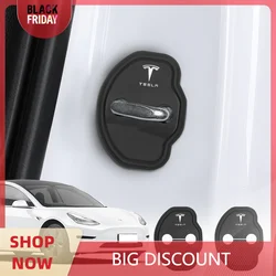 2/4Pcs Car Door Lock Buckle Protection Cover For Tesla Model 3 Model S Model X  Coil Mod WYE K80 Roadster Invader  Mod WYE