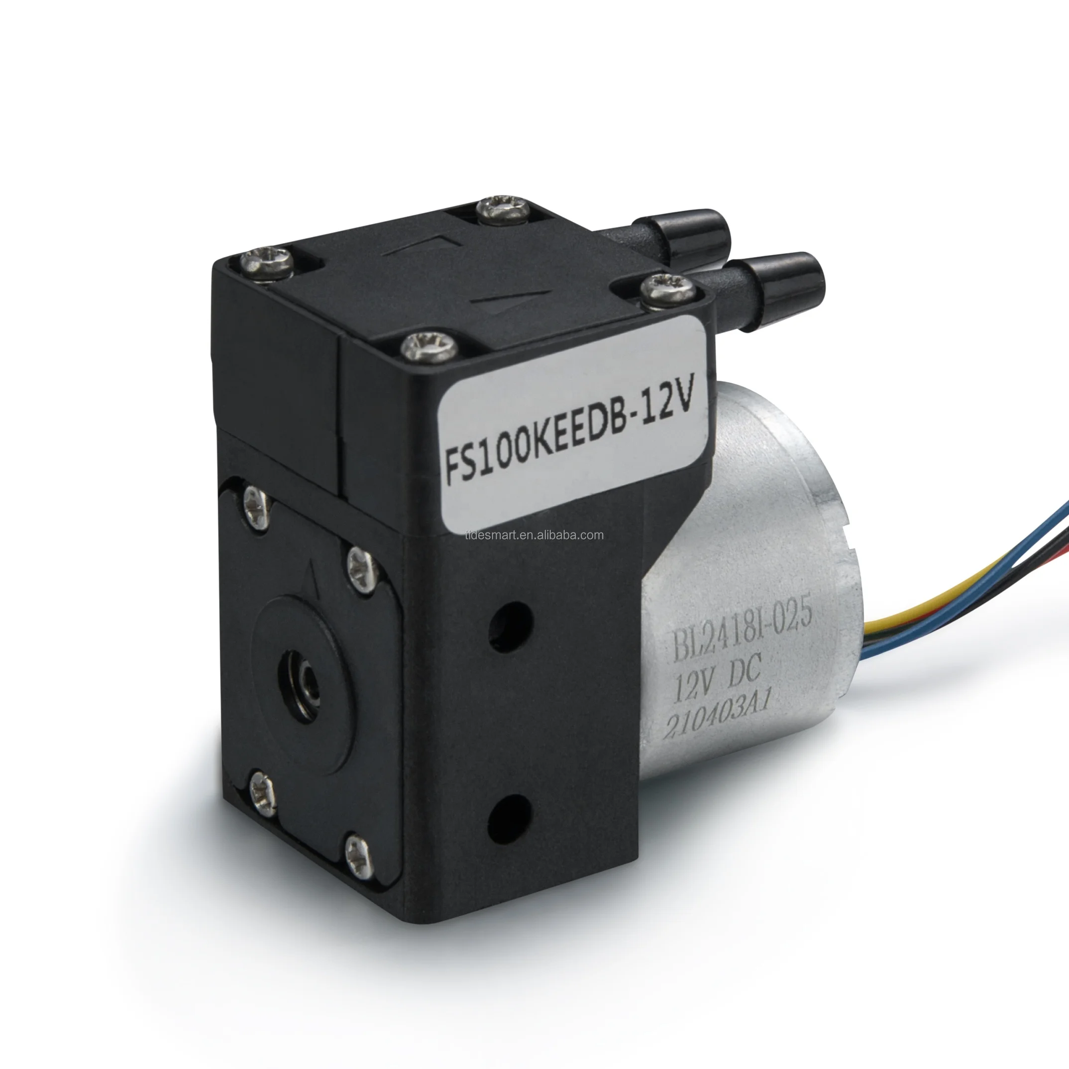 24Vdc Industrial 20-100ml Corrosive PTFE Diaphragm air Pump FKM Valve Electronic Portable Micro Water Pump
