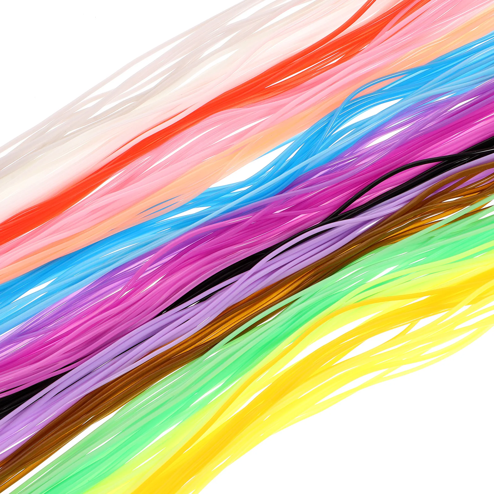 

20 pcs 180cm Vibrant PVC Cord Mixed Colors Weaving Rope for Bracelet Knotting Crafts Jewelry Making Trim String Keychains
