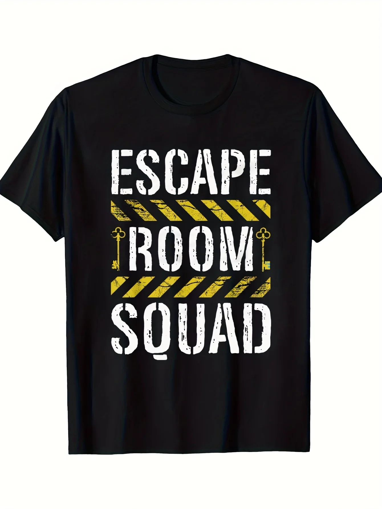 New 1pc, Men's T-shirt - Slim Fit Short Sleeve Round Neck with 