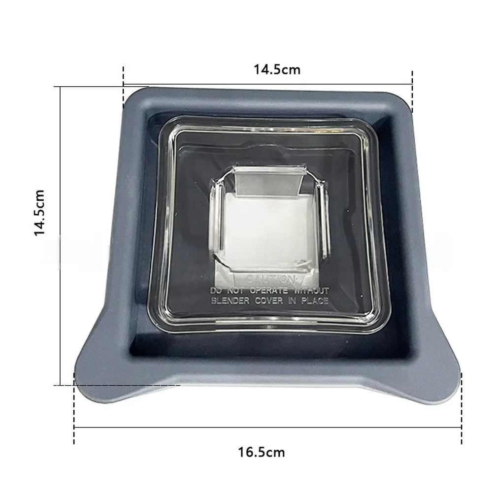 Grey Square Blender Lid Replacement Transparent Cover For Blendtec Sand Ice Breaker Easy Install Plastic Mixer Cup Top