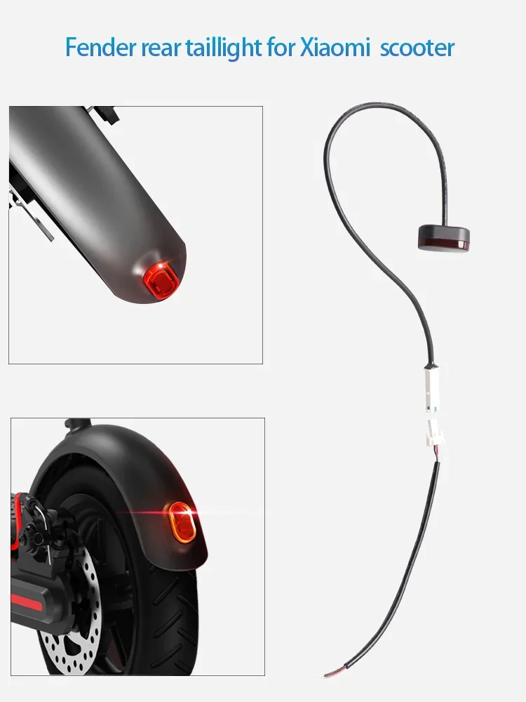 Feu arrière de garde-boue arrière pour Scooter électrique Xiaomi M365 Pro Pro2, feu arrière pliable et résistant, pièces de réparation de câbles arrière intelligents