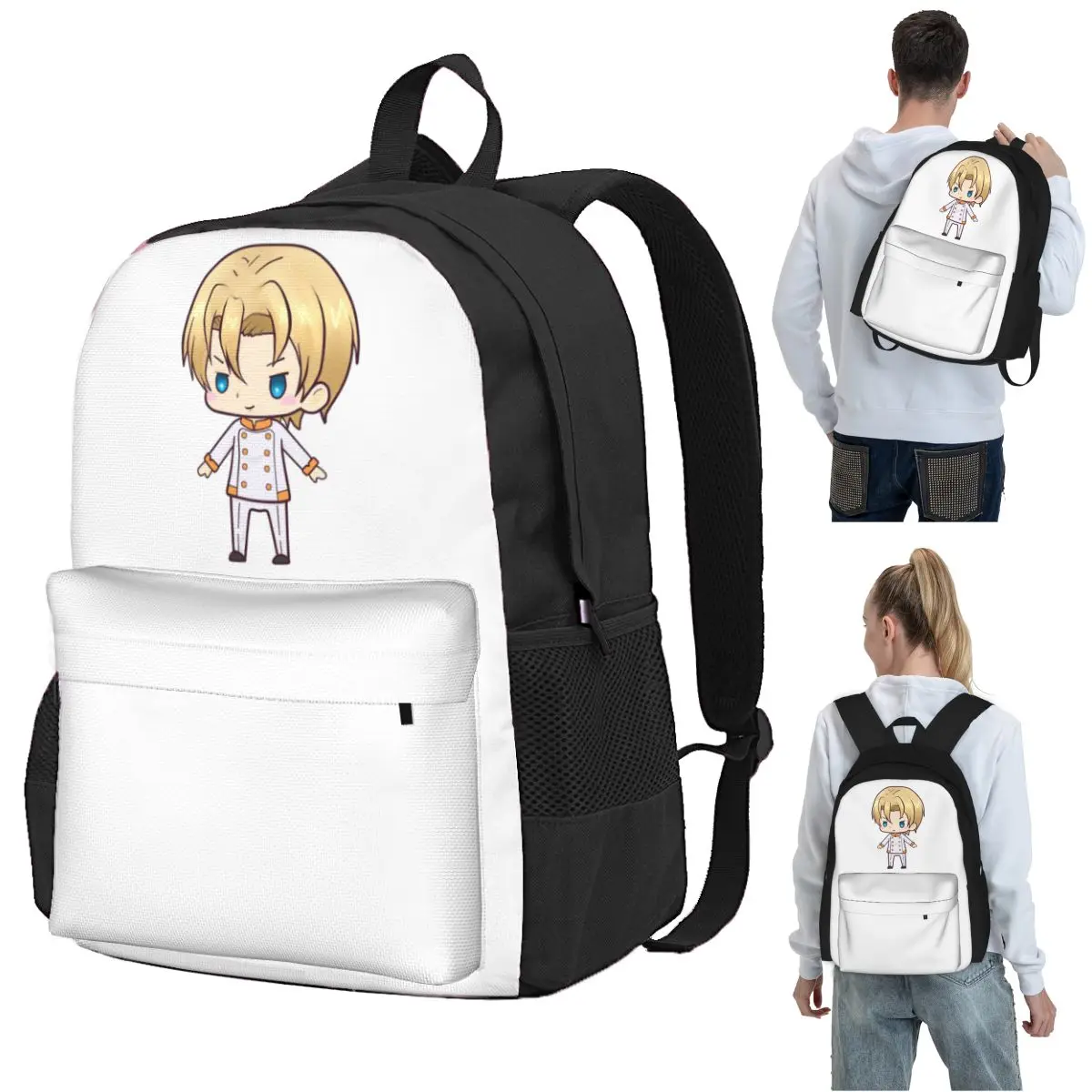 

Chibi Takumi Backpack Student BookBag Children School Bag Laptop Shoulder Bags for Men Women