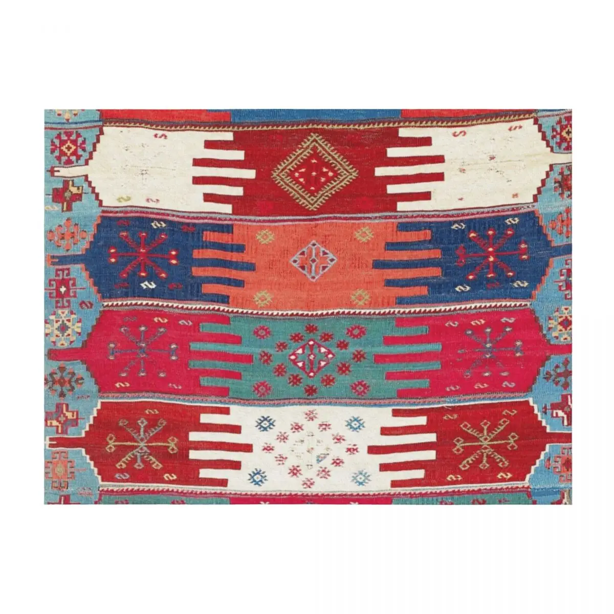 

Kurdish Malatya East Anatolian Saf Kilim Print Throw Blanket Hairy Luxury Thicken warm for winter Sofa Throw Blankets
