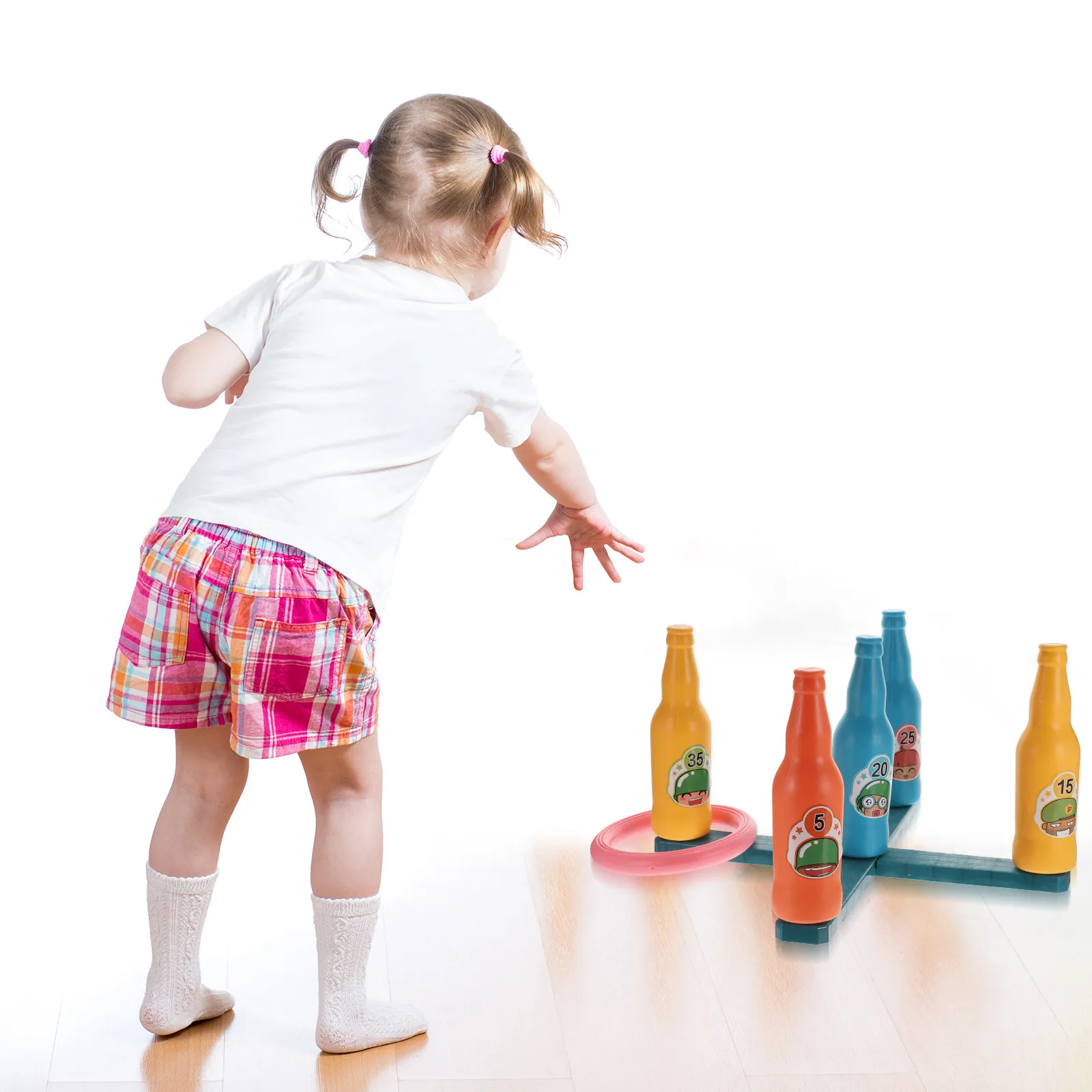 desktop-bottle-tossing-game-toy-kids-outdoor-games-supplies-feeding-toys-child-plastic-rings-interactive-bean-bag-throwing