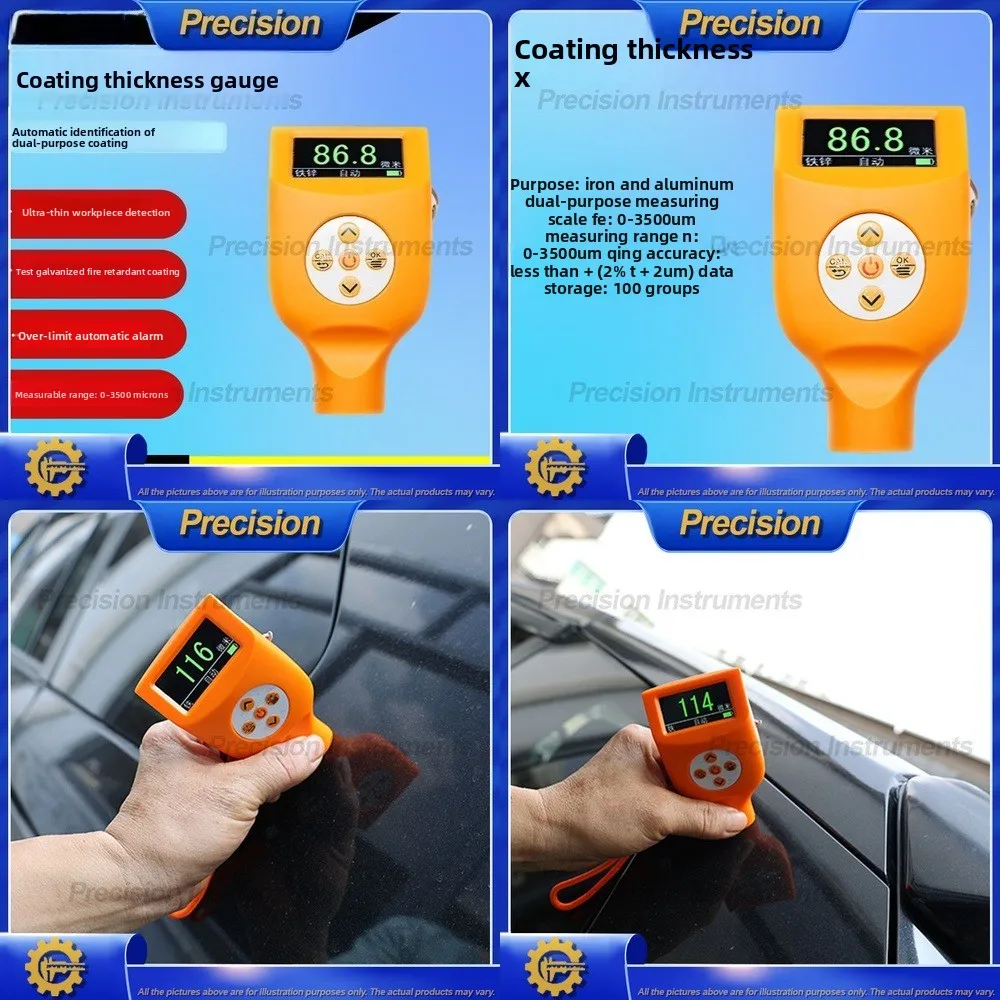 2026 Digital Coating Thickness Gauge for Ferrous and Non-Ferrous Metals Paint Plating Galvanizing Measurement Automotive