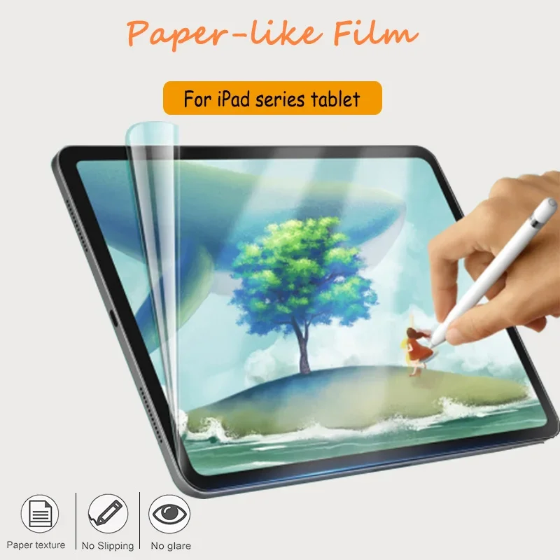 Película de papel HD para tableta, Protector de pantalla suave, PET, para iPad 8, 9, 2021 Pro, 3, 4, Air, 4, 5, Mini, 4, 5