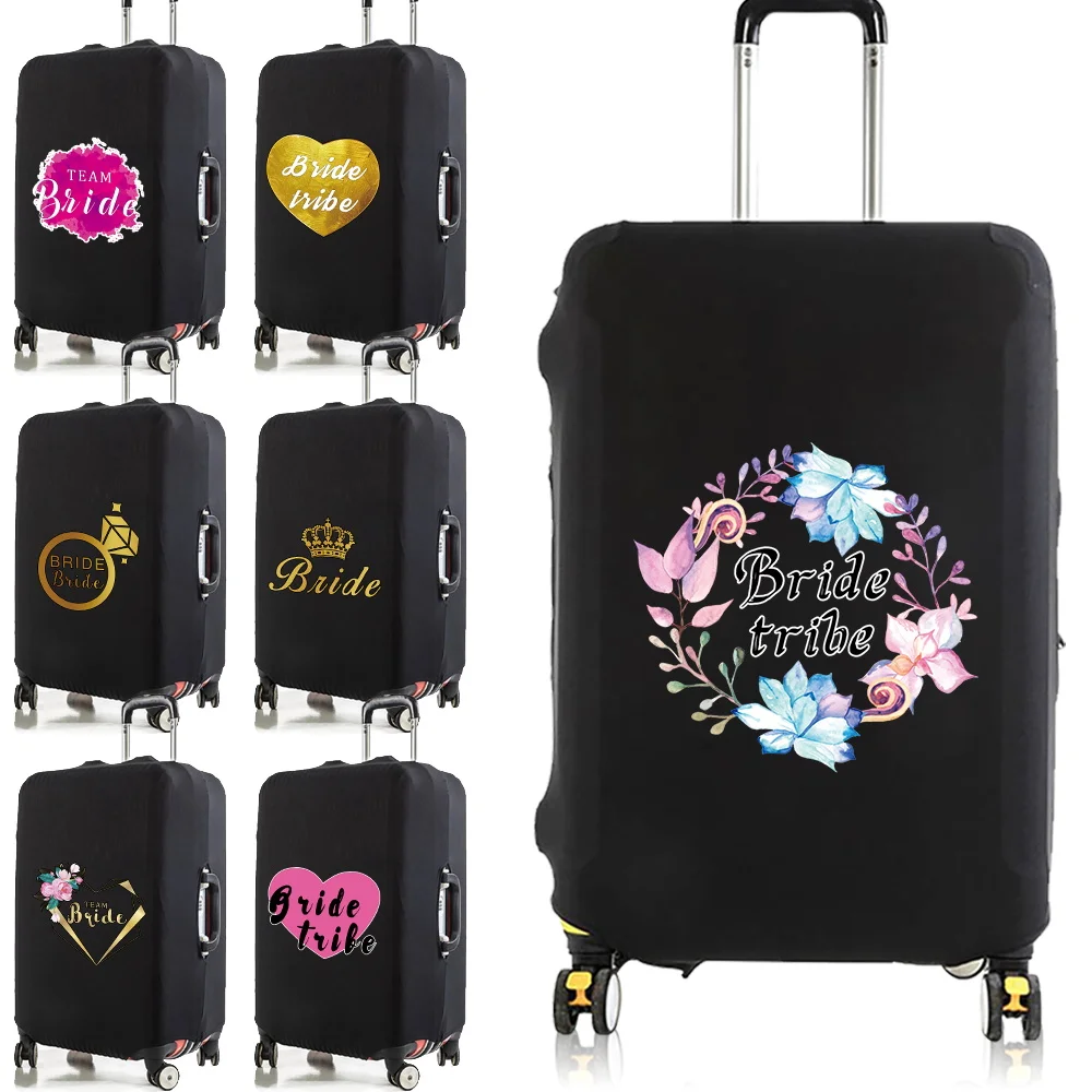 Suitcase Cover Protector Dust-proof Scratch Resistant Luggage Cover Apply To 18''-32'' Suitcase Bride Print Travel Accessories