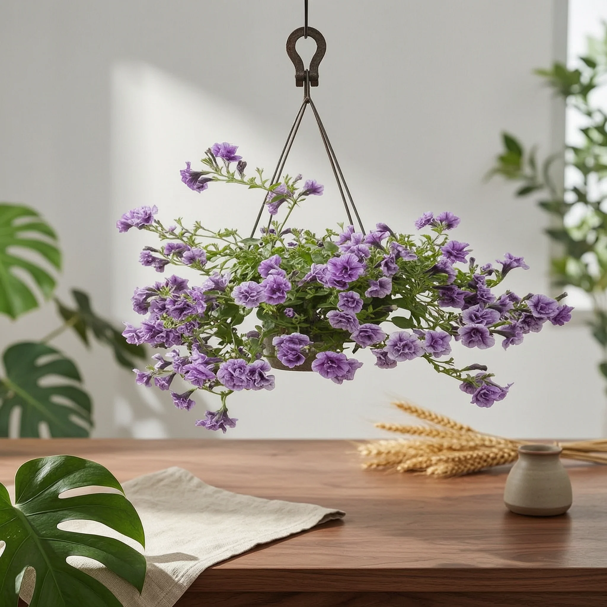 4 Pieces Hanging Basket Bracket No-Drill Fence Post Hanger Hanging Basket Hook Heavy Duty Bracket with Hook Load-Bearing