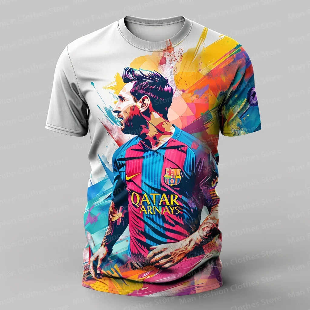 

Cristiano Lionel Messi No. 10 3D Printed Plus Size Men's and Women's T-shirt Fan Jersey Sports Quick Drying Breathable