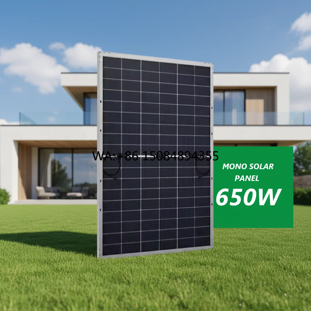 SOLAR 605W-625W Monocrystalline Solar Panel Bifacial High Efficiency Half-Cell PV Module for Solar Systems
