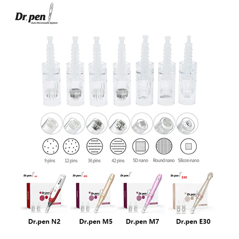 Original Manufacturer Dr.Pen M5/M7/N2/E30 Dermapen Replacement Bayonet Cartridges Tattoo Needles MTS&PMU Skin Care Microneedling