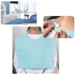 100Pcs Portable Disposable Dental Bib Waterproof Scarf Elderly Bib Soft Medical Paper Tattoo Clean Pad Medical Table Covers Pad