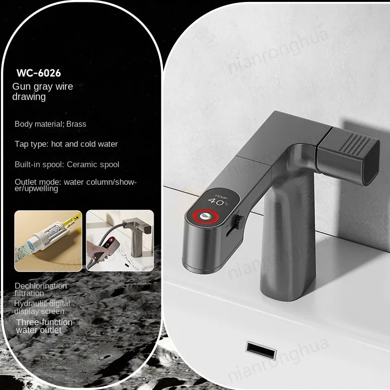 

Gungray Milk White Silver Kitchen Bathroom Faucet Brush Antique Black Pull Out Handle Mixer Hot and Cold Water Taps Faucet
