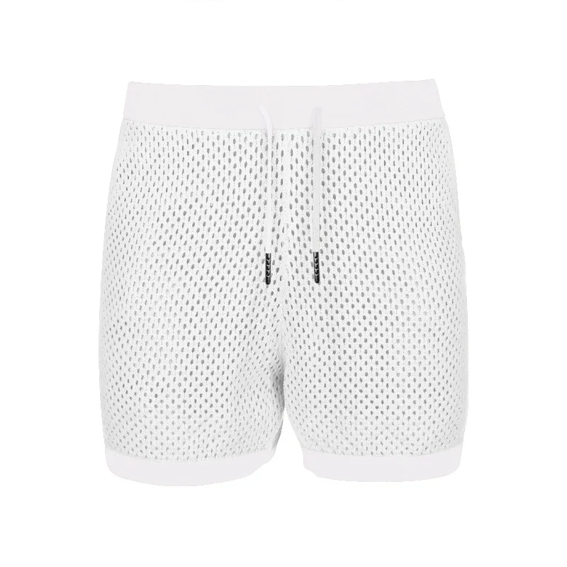 2026 Sommer Herren Ausgehöhltes Dünnes Zweiteiler-Set: Kühles, Atmungsaktives Kurzarm-Oberteil mit Passenden Shorts – Lässiges Alltagsoutfit im lockeren Schnitt – Detail 11