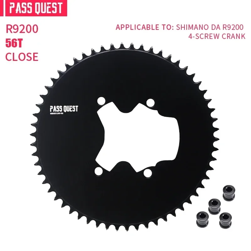 PASS QUEST 110BCD 4-bouts 1x AERO kettingblad voor shimano DA9200 R9200 smal breed kettingblad 42T-60T 9/10/11/12S