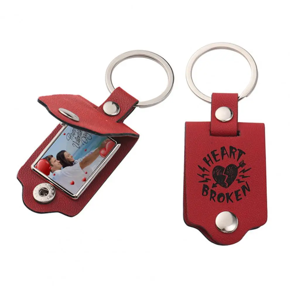 Car Key Keychain Keychain Pendant Flip-up Photo Frame Student Schoolbag Charm with Metal Buckle Scratch-resistant Bag Car Key