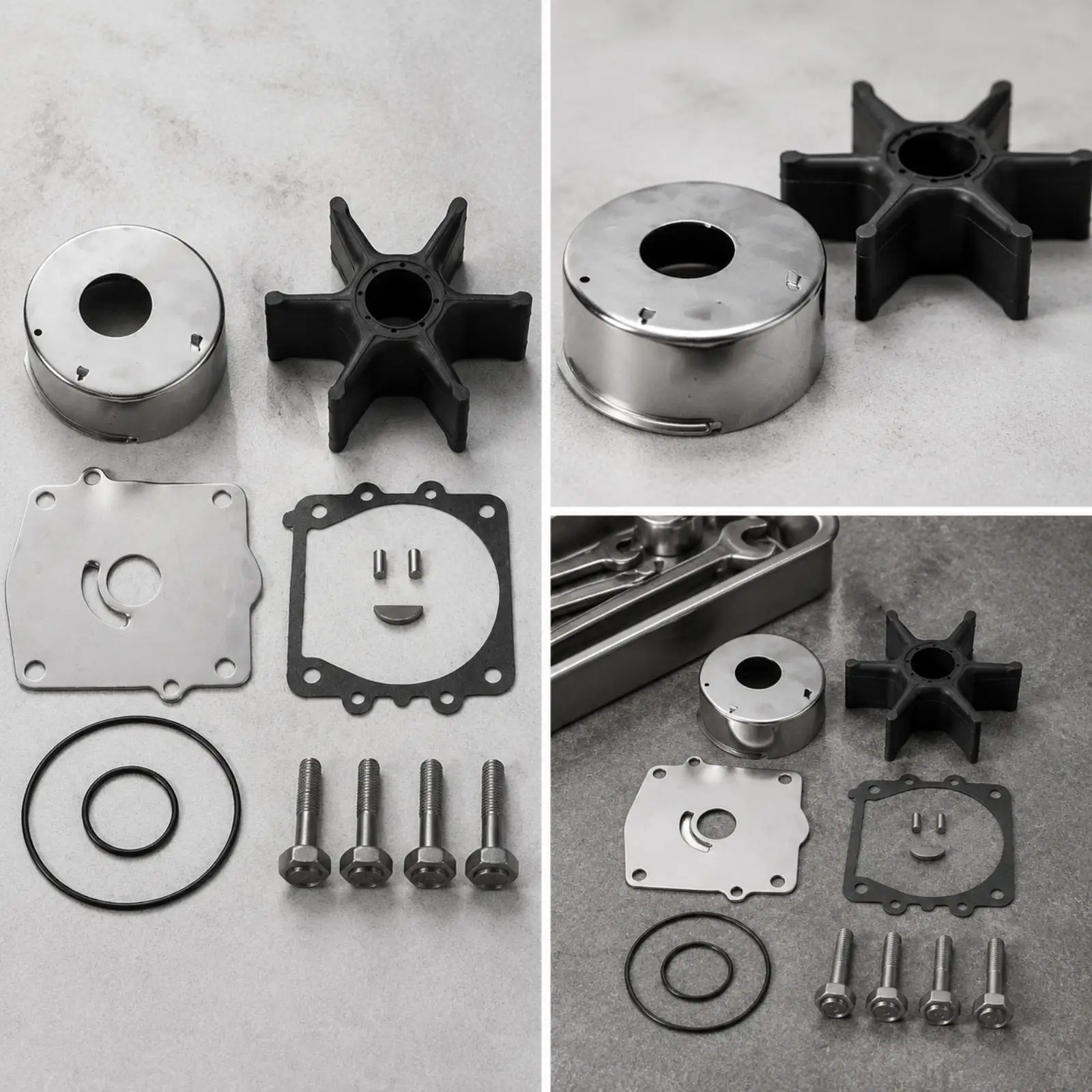 Yamaha Outboard Cooling Water Pump Rebuild Compo Marine Kit with Impeller Plate O-ring for 115HP S130