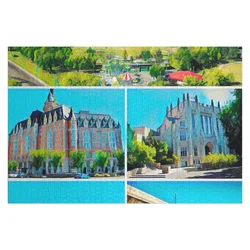 Saskatoon Landmarks Jigsaw Puzzle Custom Photo With Personalized Photo Wooden Animal Puzzle