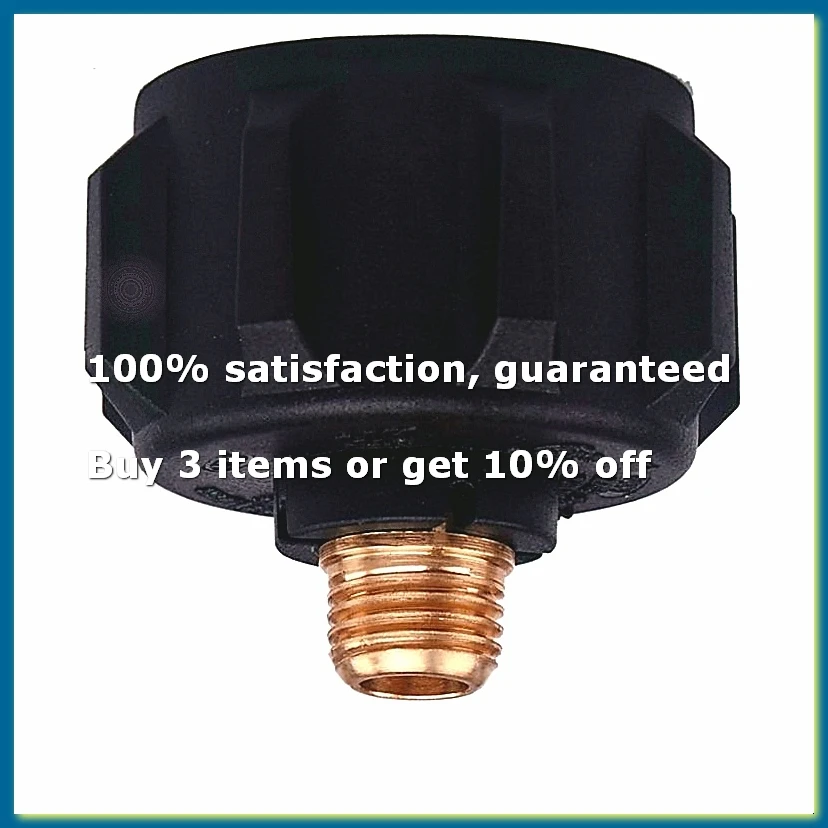 QCC1 Propane Adapter Gas Regulator Valve Fitting with Nut and 1/4 Inch Male Pipe Thread-FABY