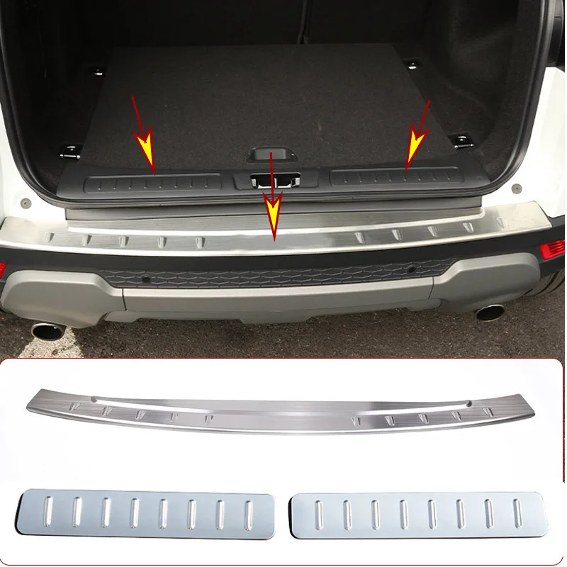 

For Range Rover Range Rover Evoque（L551）2012-2018 Silver Stainless Steel Rear Bumper Plate Protect Cover Accessories