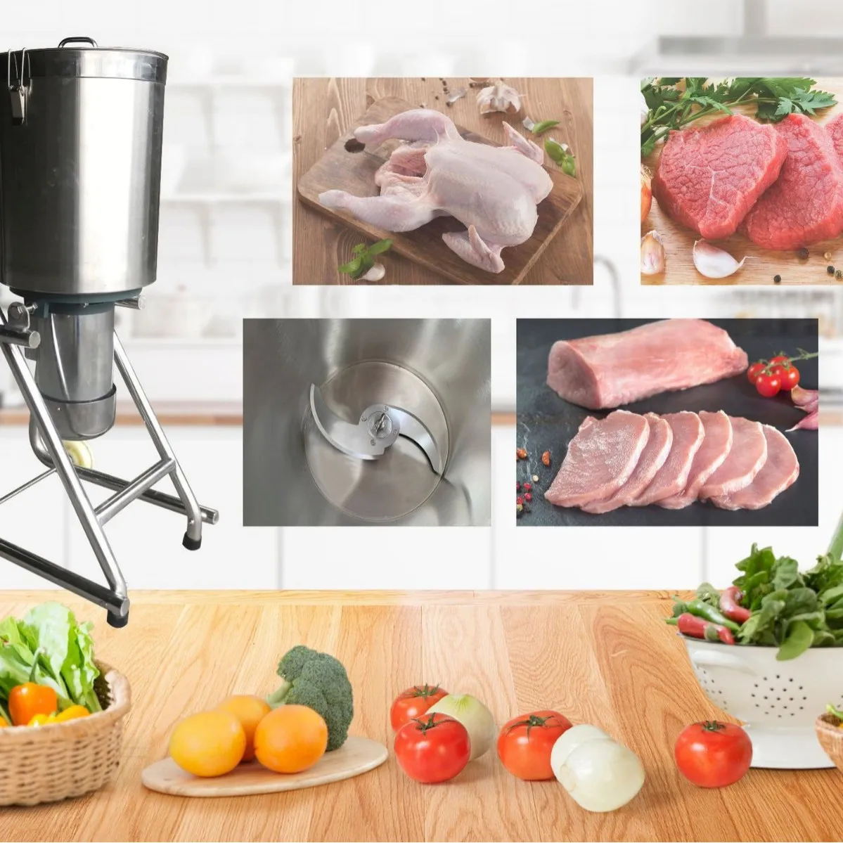 For Stainless Steel Chopper 20L Multi Functional Beating Engine Fruit And Vegetable Meat Shredder Food Blender