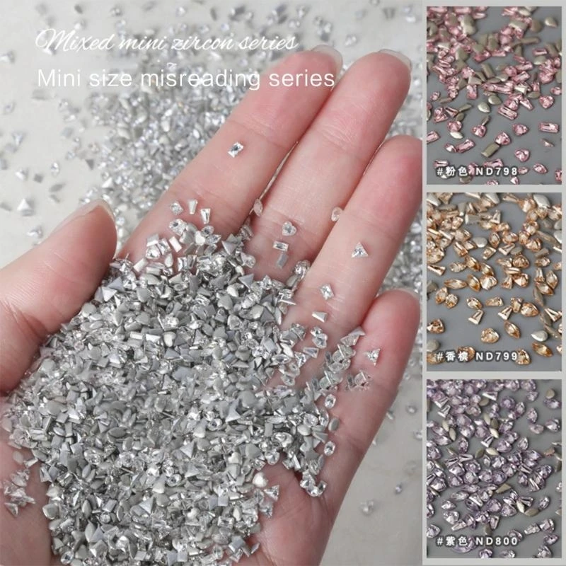 G99E Design Your Own Nails with 50 Pieces of Rhinestones and Irregular Jewels for Nail Art DIY Decoration