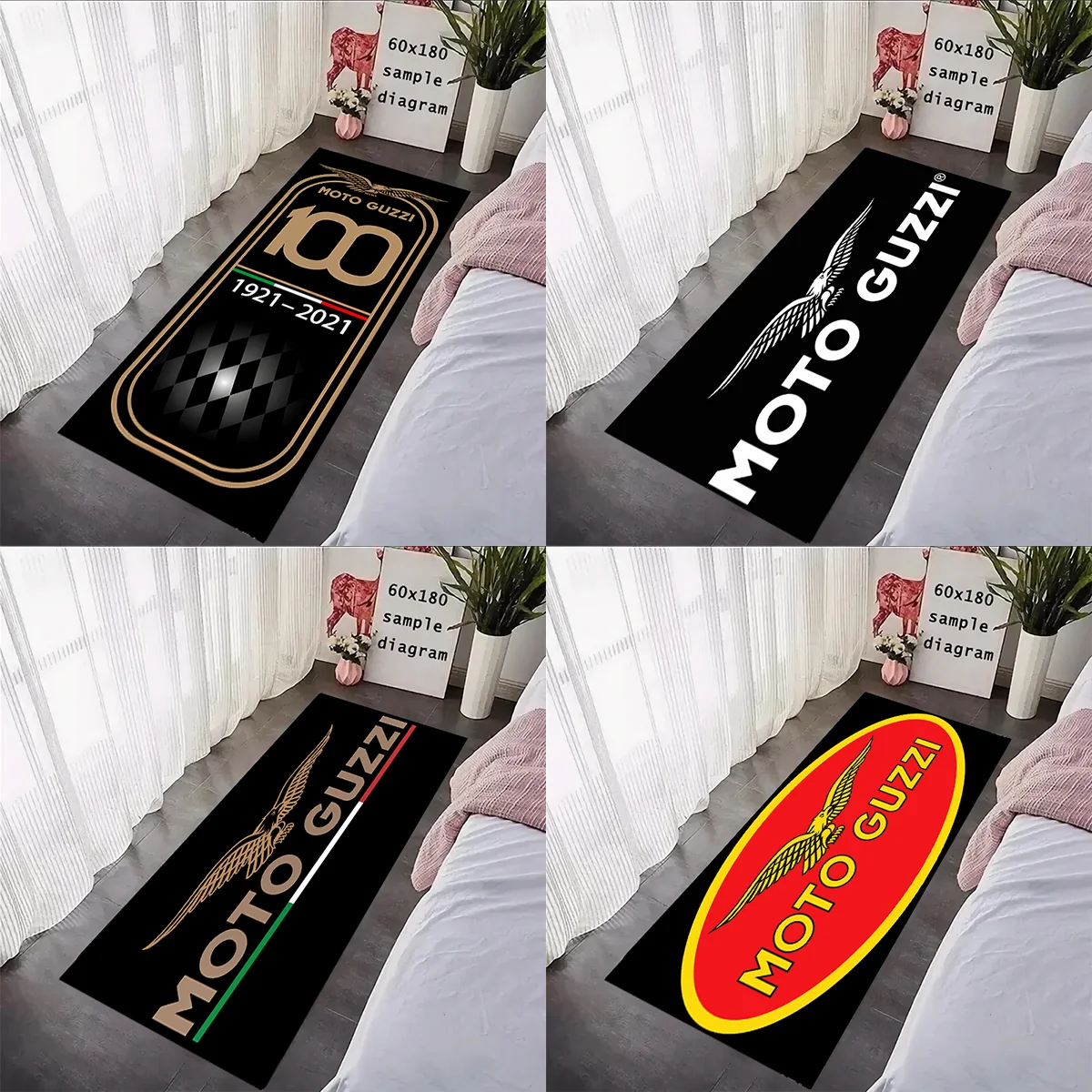 G-Guzzi Motorcycle Carpet Garage Mat Racing Cool Moto Display Motorcycle Display Mat Anti-slip Home Decor Long Strip Rug