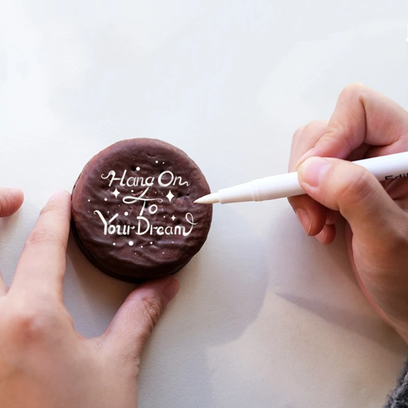 3 × قلم تزيين الطعام للخبز، قلم تلوين الطعام لتزيين الكيك