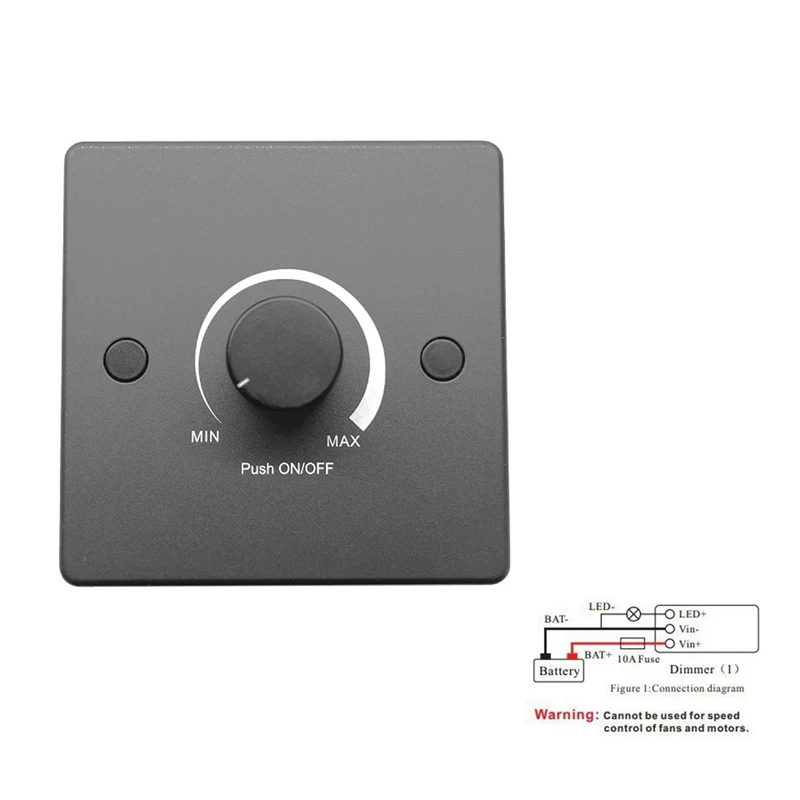 RV Light Dimmer Light Switch Control Panel 12-24V 5A Universal PWM Dimmer Low Voltage Dimmer