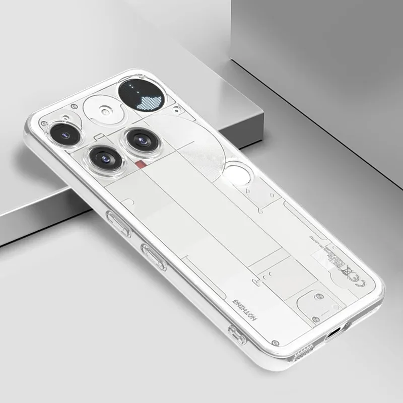 Чехлы для телефонов Nothing Phone 3 5G 2A Plus + 3A Pro 3APro CMF 1 2 Мягкая защита от падения Прозрачная мягкая задняя крышка из ТПУ Carcase Coques